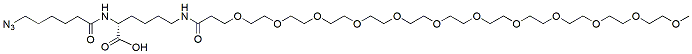 Molecular structure of the compound: N1-(Azido-C6-carbonyl)-N6-(m-PEG12)-Lys-OH