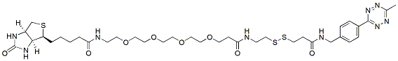 Molecular structure of the compound: Methyltetrazine-SS-PEG4-Biotin