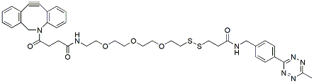 Molecular structure of the compound: DBCO-PEG3-SS-methyltetrazine