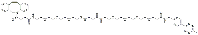 Molecular structure of the compound: DBCO-PEG4-SS-PEG4-methyltetrazine