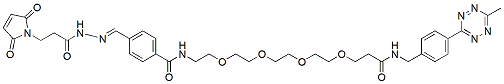 Molecular structure of the compound: Methyltetrazine-PEG4-hydrazone-Mal