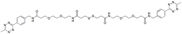 Molecular structure of the compound: Methyltetrazine-PEG2-amido-SS-amido-PEG2-methyltetrazine