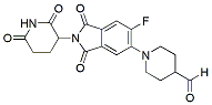 Molecular structure of the compound: 1-(2-(2,6-dioxopiperidin-3-yl)-6-fluoro-1,3-dioxoisoindolin-5-yl)piperidine-4-carbaldehyde
