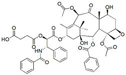 Molecular structure of the compound: Paclitaxel succinate