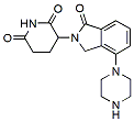 Molecular structure of the compound: 3-(1-oxo-4-(piperazin-1-yl)isoindolin-2-yl)piperidine-2,6-dione, HCl salt