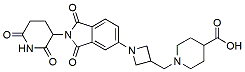 Molecular structure of the compound: 1-((1-(2-(2,6-dioxopiperidin-3-yl)-1,3-dioxoisoindolin-5-yl)azetidin-3-yl)methyl)piperidine-4-carboxylic acid