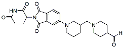 Molecular structure of the compound: 1-((1-(2-(2,6-dioxopiperidin-3-yl)-1,3-dioxoisoindolin-5-yl)piperidin-3-yl)methyl)piperidine-4-carbaldehyde