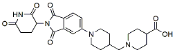 Molecular structure of the compound: 1-((1-(2-(2,6-dioxopiperidin-3-yl)-1,3-dioxoisoindolin-5-yl)piperidin-4-yl)methyl)piperidine-4-carboxylic acid