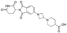 Molecular structure of the compound: 1-(1-(2-(2,6-dioxopiperidin-3-yl)-1,3-dioxoisoindolin-5-yl)azetidin-3-yl)piperidine-4-carboxylic acid