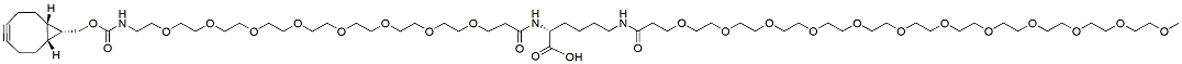 Molecular structure of the compound: N1-(BCN-PEG8-carbonyl)-N6-(m-PEG12)-Lys-OH