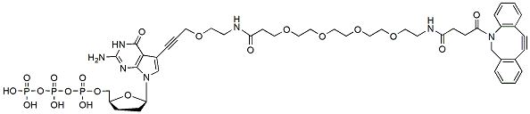 Molecular structure of the compound: ddGTP-PEG4-DBCO