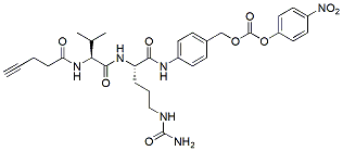 Molecular structure of the compound: 4-Pentynoyl-Val-Cit-PAB-PNP