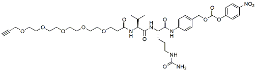Molecular structure of the compound: Alkyne-PEG4-Val-Cit-PAB-PNP