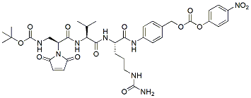 Molecular structure of the compound: Mal-Dap(Boc)-Val-Cit-PAB-PNP