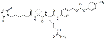 Molecular structure of the compound: Mal-cyclobutane-1,1-dicarboxamide-Cit-PAB-PNP