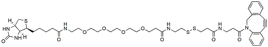 Molecular structure of the compound: Biotin-PEG4-SS-DBCO