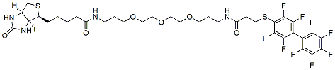 Molecular structure of the compound: PFB-mercaptopropionyl-TOTA-Biotin