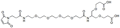 Molecular structure of the compound: 2-(MaAl-PEG4-amido)-1,3-bis(acid)