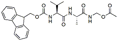 Molecular structure of the compound: Fmoc-Val-Ala-aminomethyl acetate