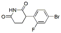Molecular structure of the compound: 3-(4-Bromo-2-fluorophenyl)piperidine-2,6-dione