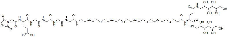 Molecular structure of the compound: Mal-EGGGG-PEG8-amide-bis(deoxyglucitol)