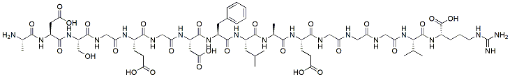 Molecular structure of the compound: FIBRINOPEPTIDE A (HUMAN), TFA salt