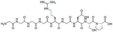 Molecular structure of the compound: G4RGDSP, integrin-binding peptide