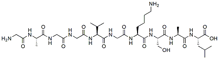 Molecular structure of the compound: Gly-Ala-Gly-Gly-Val-Gly-Lys-Ser-Ala-Leu