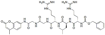 Molecular structure of the compound: Z-Arg-Leu-Arg-Gly-Gly-AMC