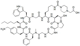 Molecular structure of the compound: FAP targeting peptide for FXX489