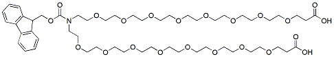 Molecular structure of the compound: Fmoc-amino-bis-PEG8-acid