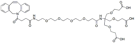 Molecular structure of the compound: DBCO-PEG4-Amido-tri-(t-butoxycarbonylethoxymethyl)-methane