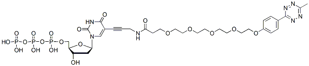 Molecular structure of the compound: Methyltetrazine-PEG4-dUTP