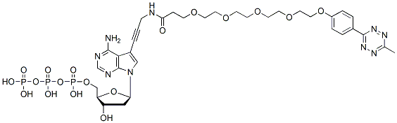 Molecular structure of the compound: Methyltetrazine-PEG4-dATP