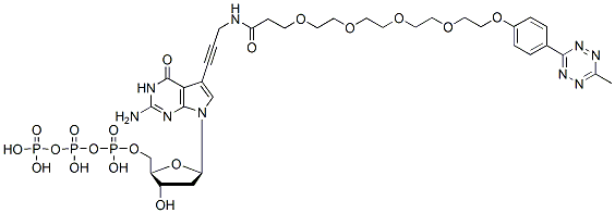Molecular structure of the compound: Methyltetrazine-PEG4-dGTP