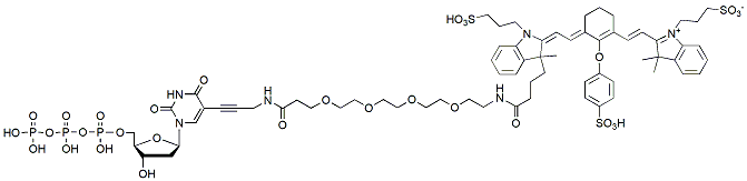 Molecular structure of the compound: BP Light 800-PEG4 dUTP