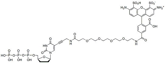 Molecular structure of the compound: ddU-PEG4-AF488