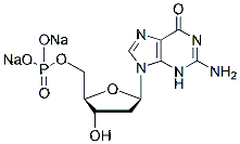Molecular structure of the compound: 2-Deoxyguanosine-5-monophosphate disodium salt