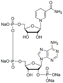 Molecular structure of the compound: beta-Nicotinamide adenine dinucleotide 2-phosphate reduced tetrasodium salt hydrate