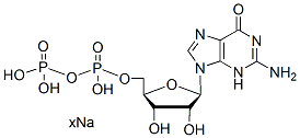 Molecular structure of the compound: Guanosine 5-diphosphate sodium salt