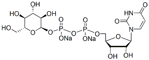 Molecular structure of the compound: Uridine 5-diphosphoglucose disodium salt