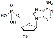Molecular structure of the compound: 2-Deoxyadenosine-5-Monophosphate, Free acid