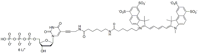 Molecular structure of the compound: Sulfo-Cy5.5 dUTP